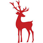 Red reindeer clipart.