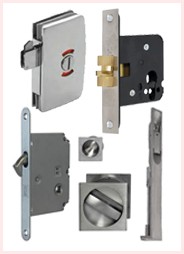 Locks and bolts for sliding doors