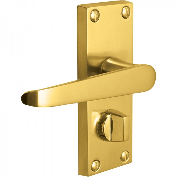 Electro brass finished door handle